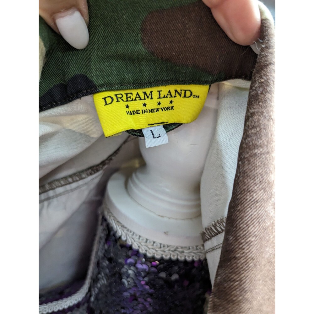 Vintage 90s Y2K‎ Green Army Camo 1996 World Series Jacket Eagle Skull Grunge - Picture 9 of 10